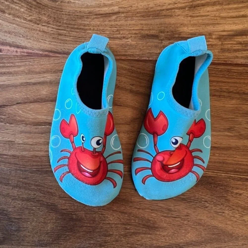 Toddler Crab Water Shoes Non-Slip Sole Quick-Dry Aqua Socks Lightweight & Comfor